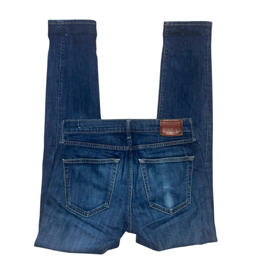 abercrombie & fitch navy blue high waisted felix super slim stretch denim jeans
